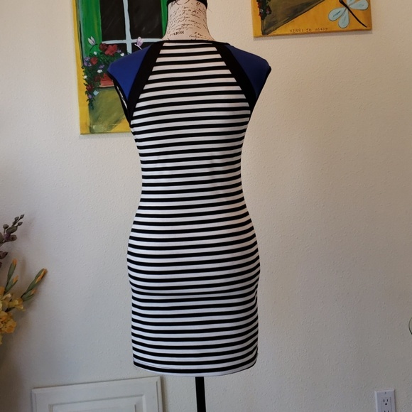 NWOT black & White stripe dress by Forever21 - Picture 2 of 4